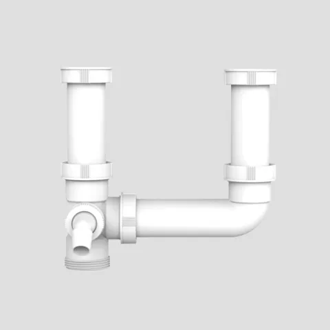 Ablaufverbindung G1 1/2 × G1 1/2 × max. 285, exzentrisch, 2 × Anschlussrohr