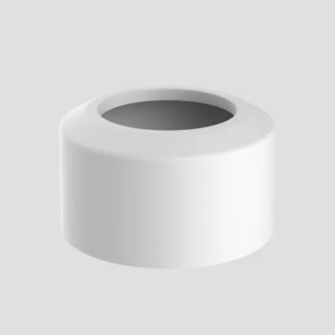 WC-Abdeckrosette zweiteilig DN100, weiß