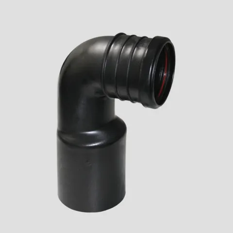 WC-Anschlussbogen 90 Grad DN90/DN100, 3-fach, schwarz