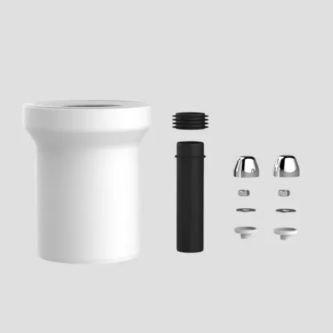 WC-Anschlussgarnitur 160 mm DN100, chrom