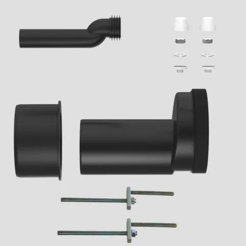 SANIT WC-Etagen-Anschlussgarnitur DN100, etagiert um 25 mm, Pfuscherset