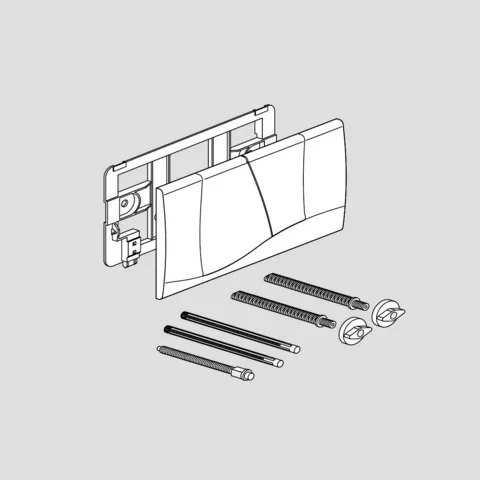 SANIT WC Betätigungsplatte für FRIAFIX Modell F300, weiß