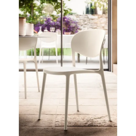Stuhl Abby aus recyceltem Polypropylen Connubia by Calligaris