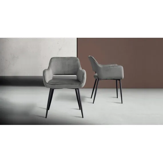 Gepolsterter Stuhl Road mit Metallbeinen Devina Nais