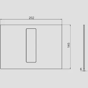 SANIT Tastenrahmen WC Bright Glas weiß