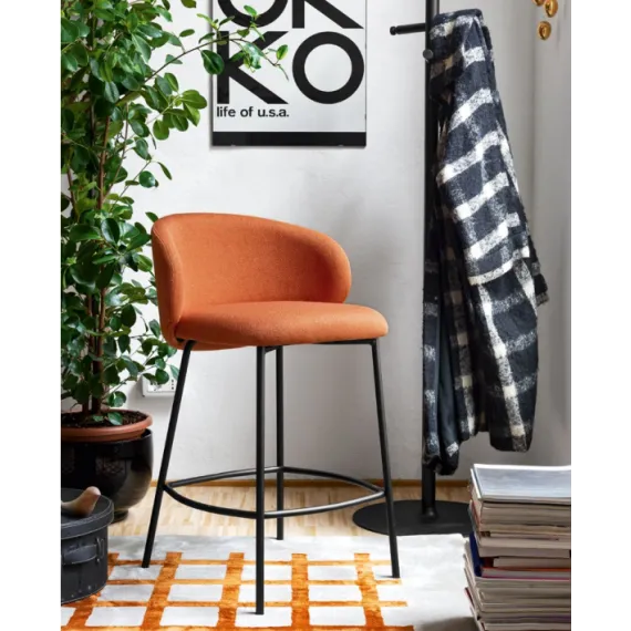 Hocker mit Stoffsitz Connubia von Calligaris Tuka