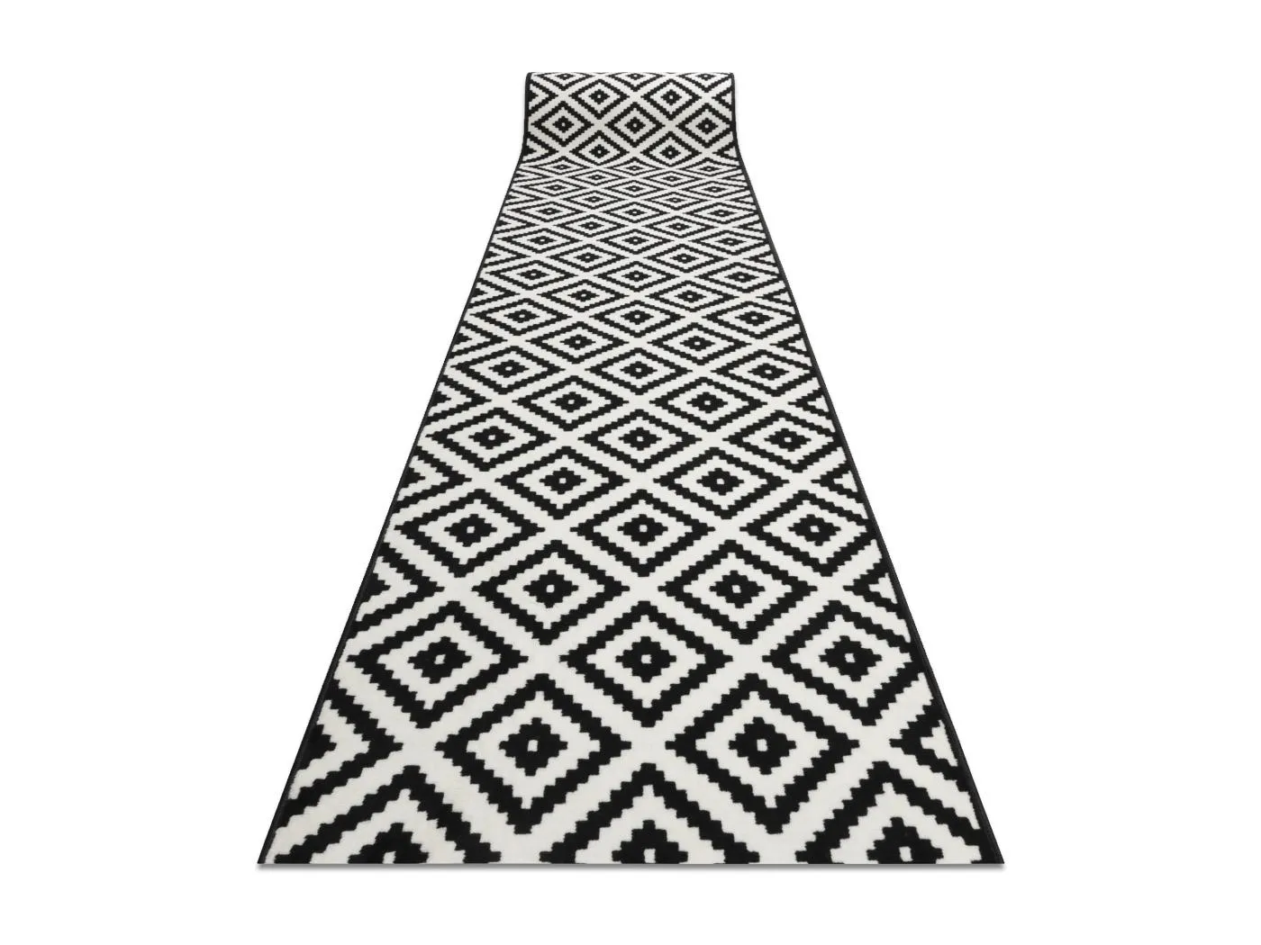 Läufer BCF MORAD Ruta Diamanten schwarz / creme 70x990 cm