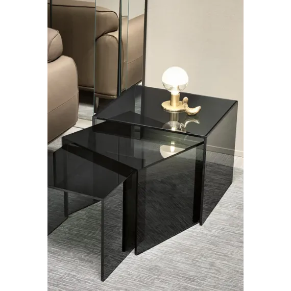 Trio Couchtisch aus Glas Tonelli Design