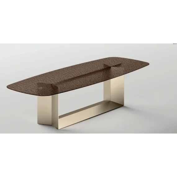 Tisch T5 aus festem Tonelli Design mit verschmolzenem Glas