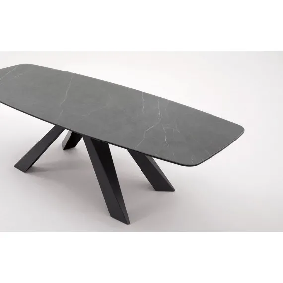 Rechteckiger fester Tisch Cosmo mit geformter oder geschälter Platte von Friulsedie