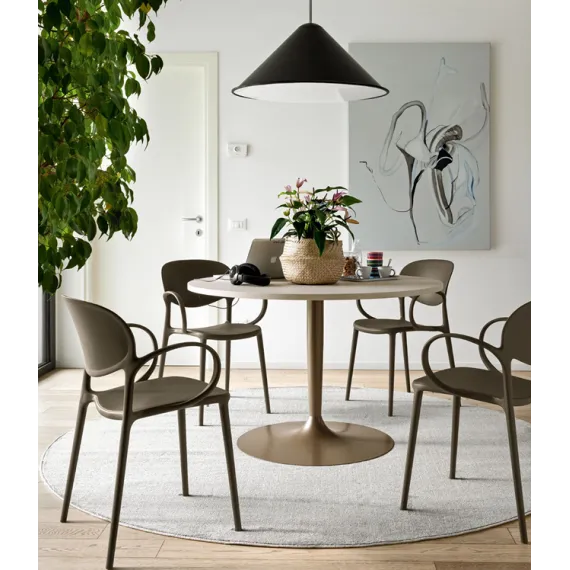 Fester, runder und moderner Tisch Planet 90 Connubia