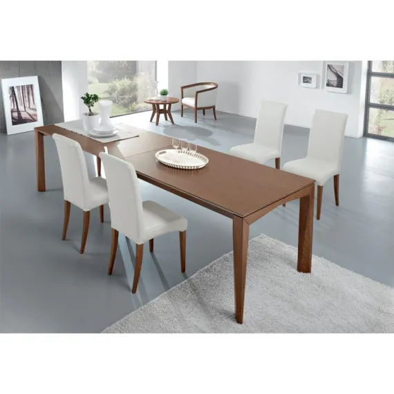 Rechteckiger ausziehbarer Tisch Friulsedie Matrix mit Holzplatte