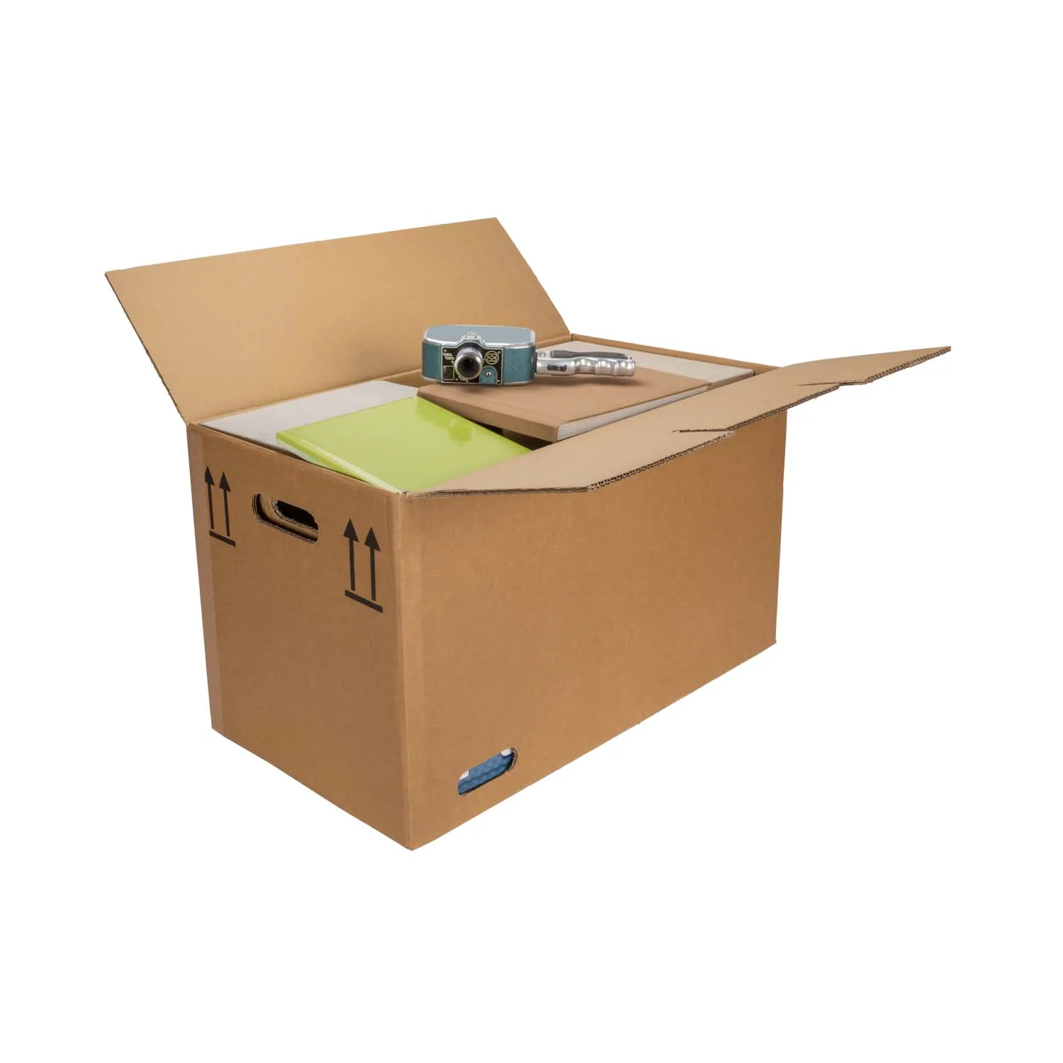 Umzugskarton | LxBxH 650 x 350 x 370 mm | Belastbar bis 30 kg | Braun