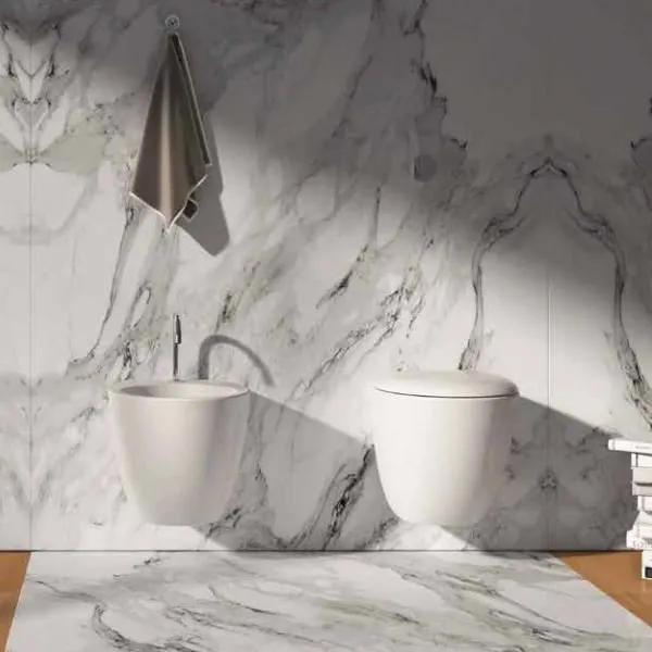 DOMUS FALERII MASCALZONE WANDHÄNGENDES TOILETTEN SET BIDET UND SOFT CLOSE ABDECK