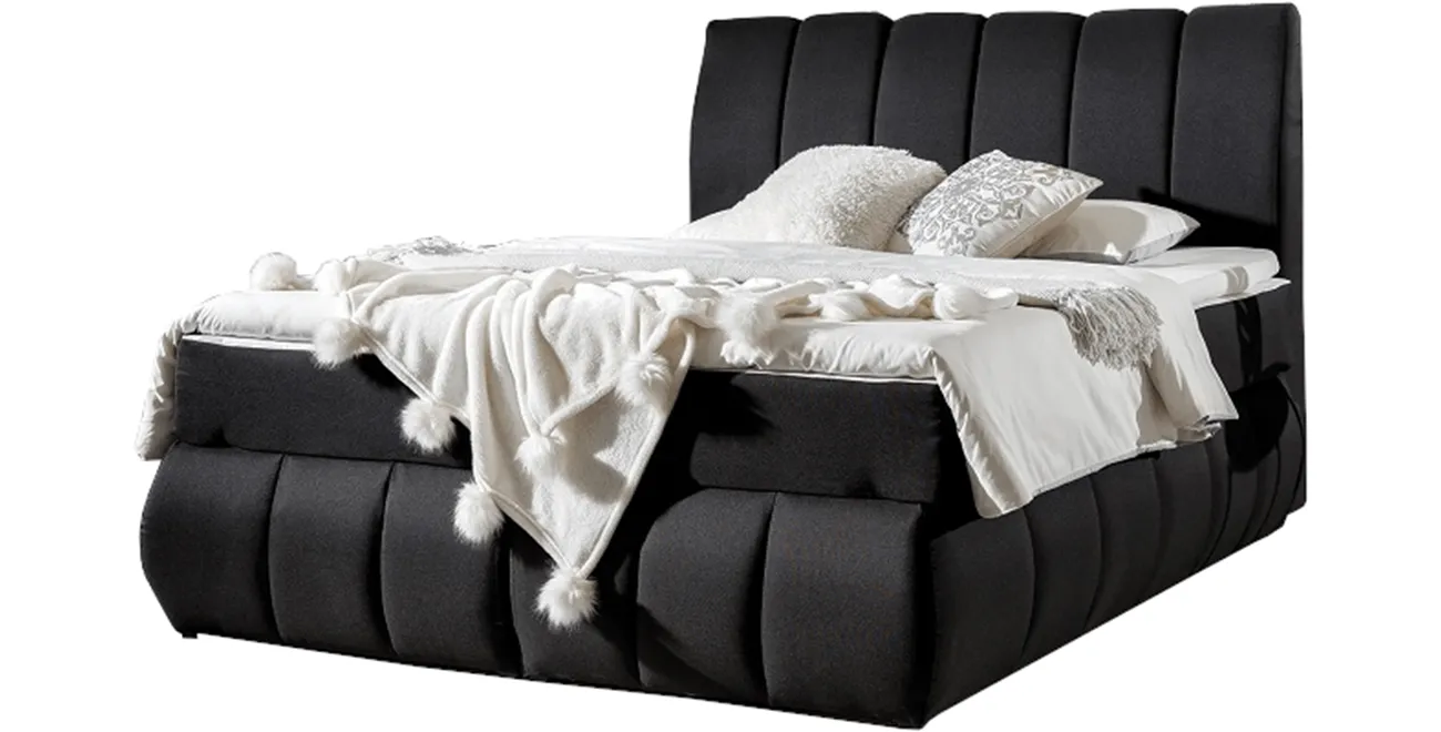 Boxspringbett Vincenzo 180x200 Hotelbett Mit Zwei Bettkasten Gepolstertes Bett