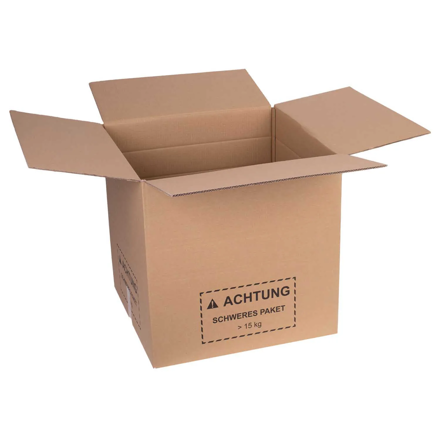 Zweiwelliger Versandkarton | LxBxH 604 x 604 x 607 mm | Belastbar bis 30 kg | Braun