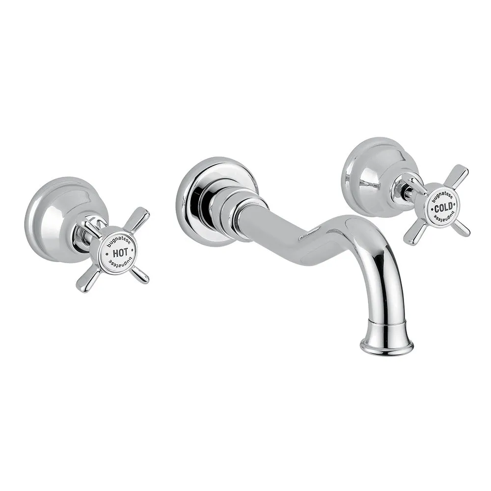 BUGNATESE PRINCETON WANDBATTERIE MIT 23 CM AUSLAUF UND VERCHROMTEM CLIC CLAC