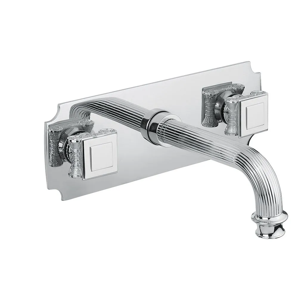 BUGNATESE OLYMPIA WAND-WASCHTISCH-MISCHER NEO-BAROCK-STIL MIT VERCHROMTER PLATTE