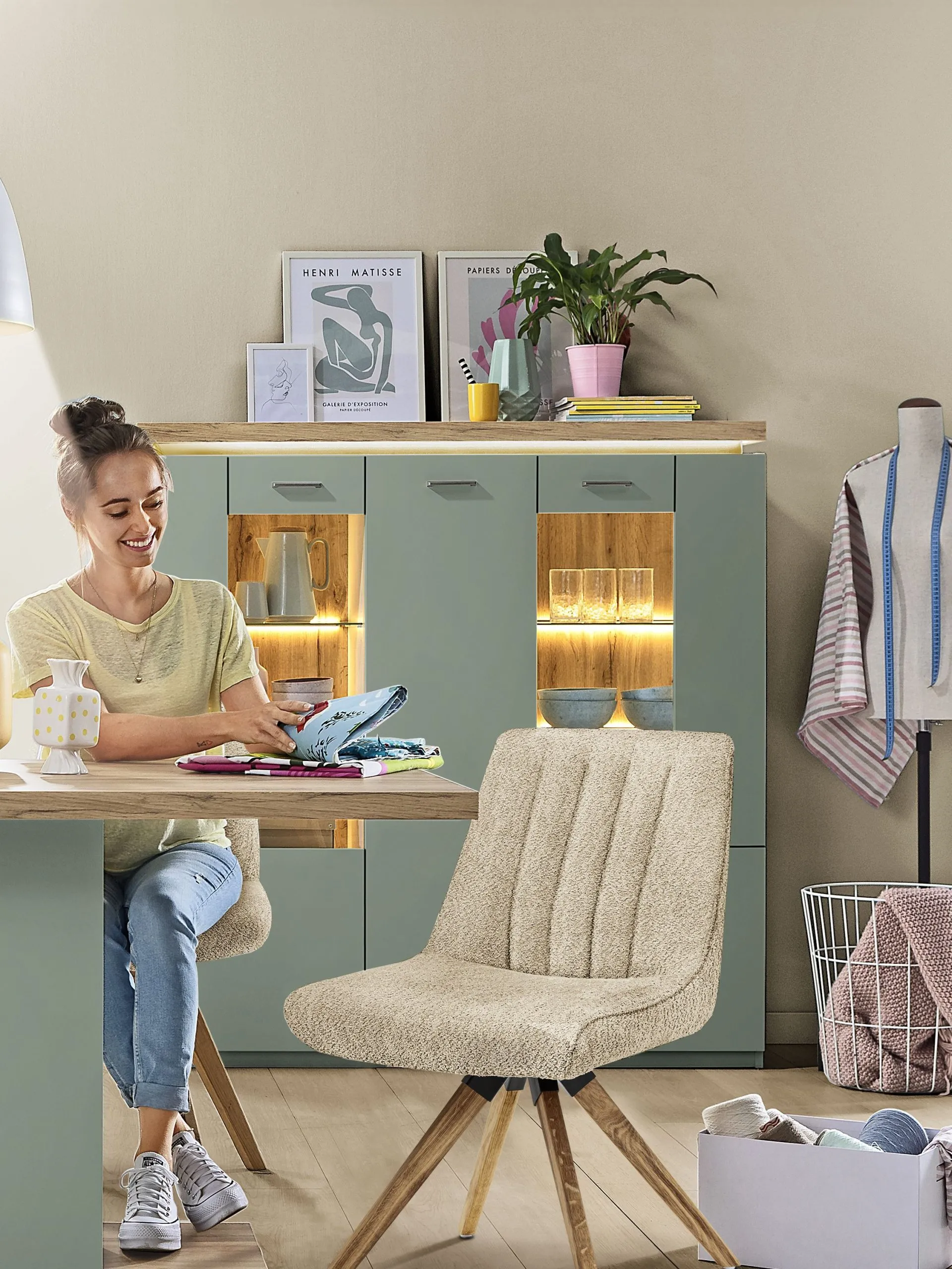 Highboard DESPINA SALBEI 669132