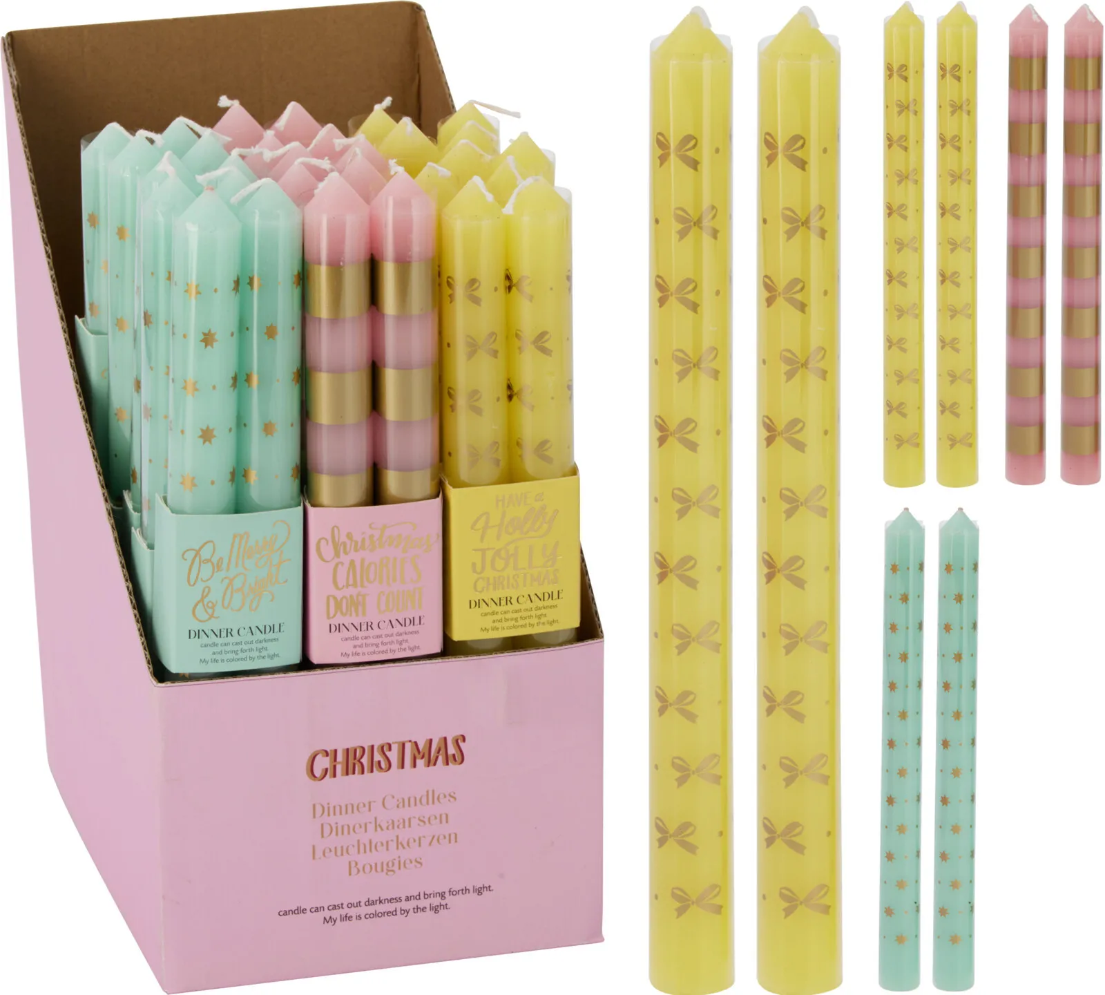 Stabkerzen-Set HAPPY CHRISTMAS 701608