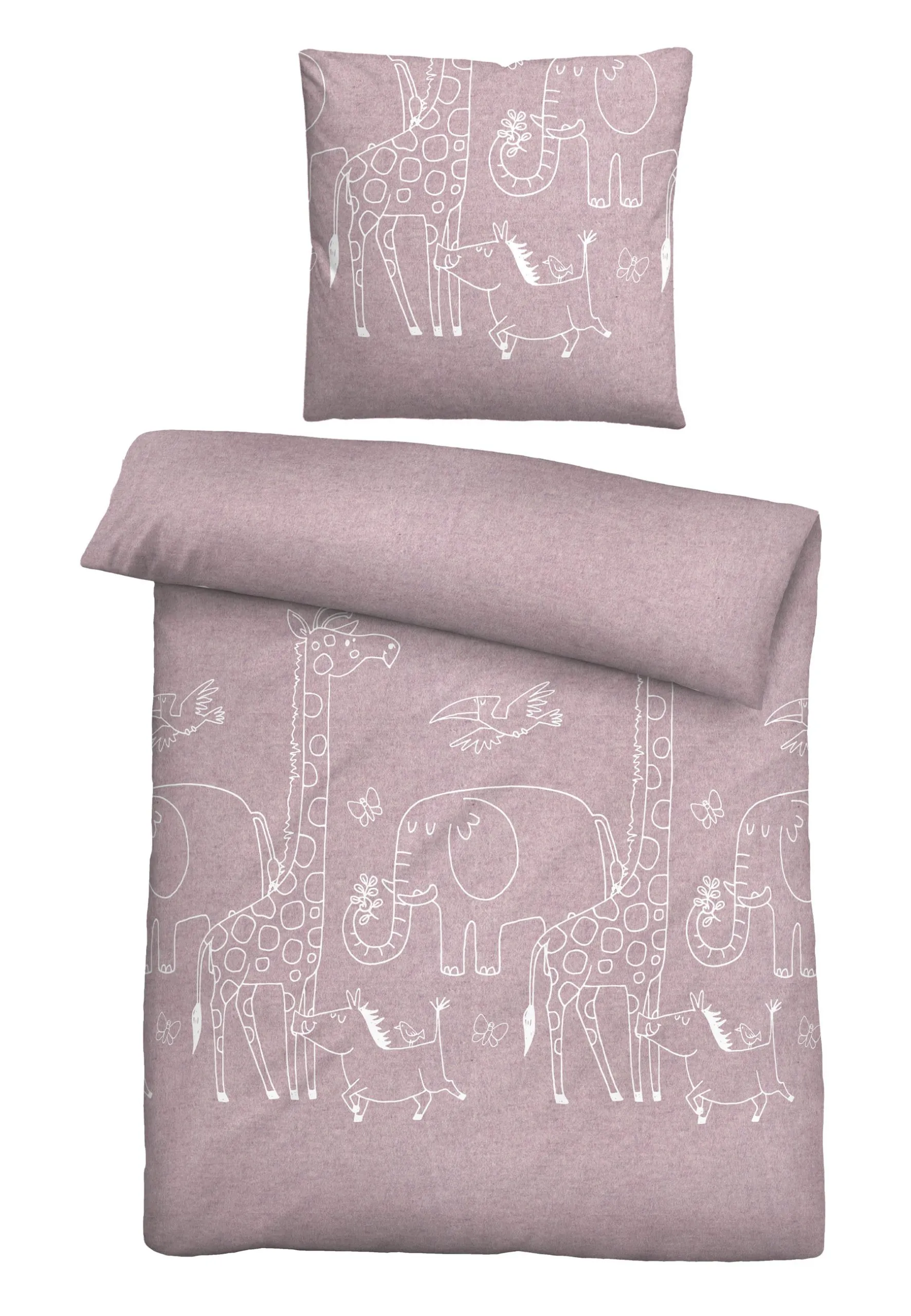 Bettwäsche MELANGE brombeer 704218