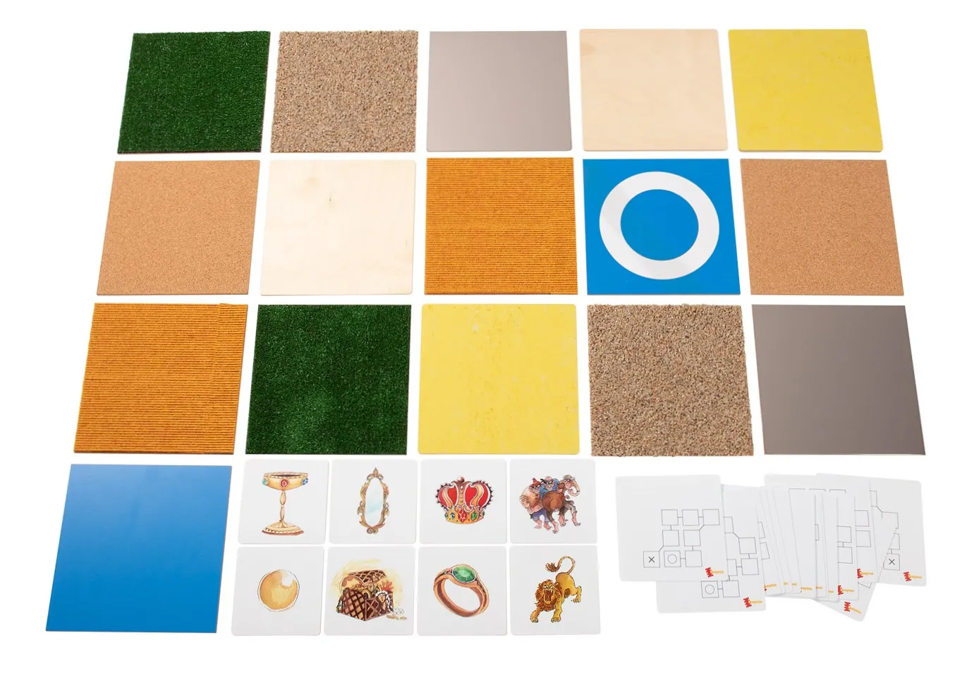 Dusyma Barfußpfad “Schatzinsel”, Set aus 16 Tastplatten