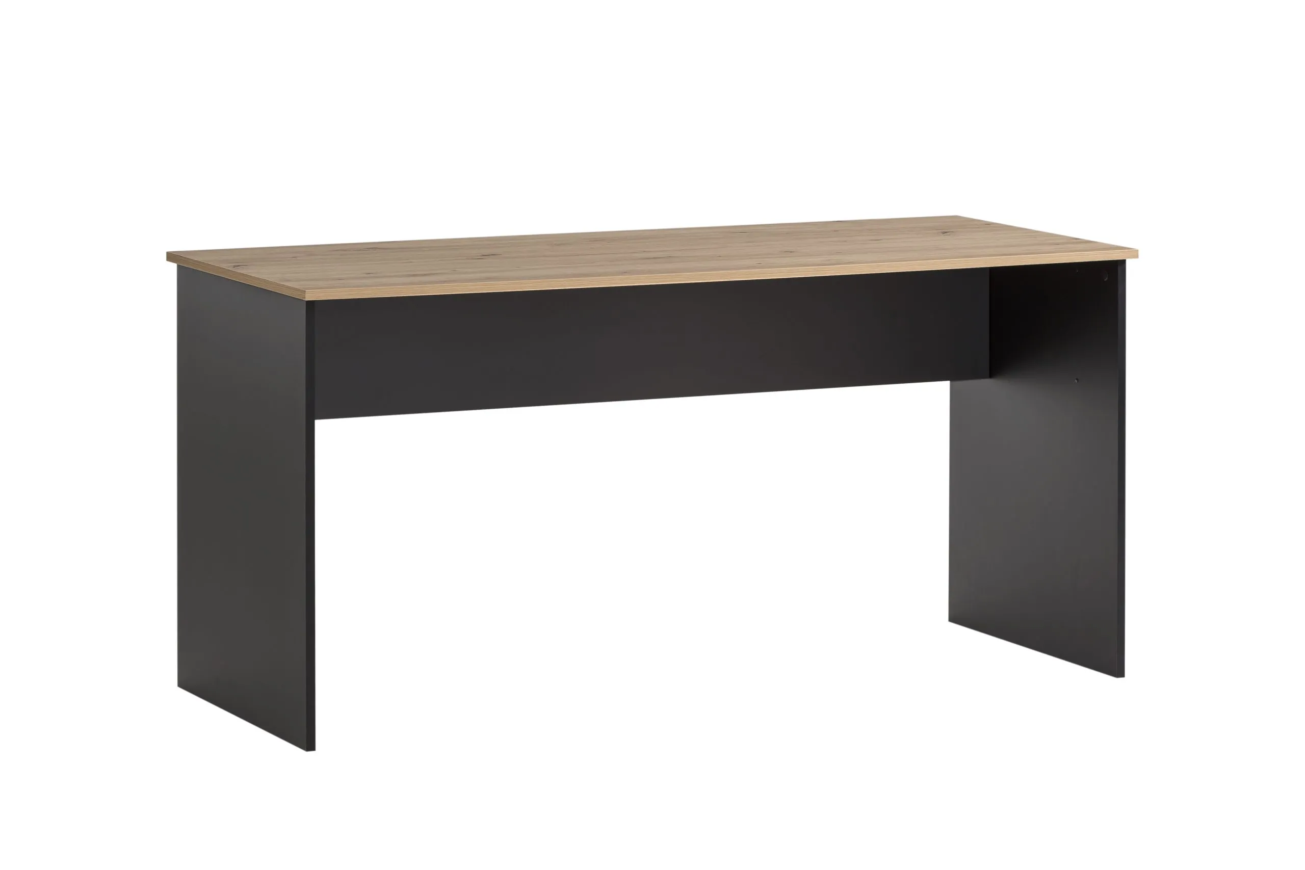 Möbelpartner Schreibtisch Raven | HxBxT 74x150x65cm | Eiche/Schwarz