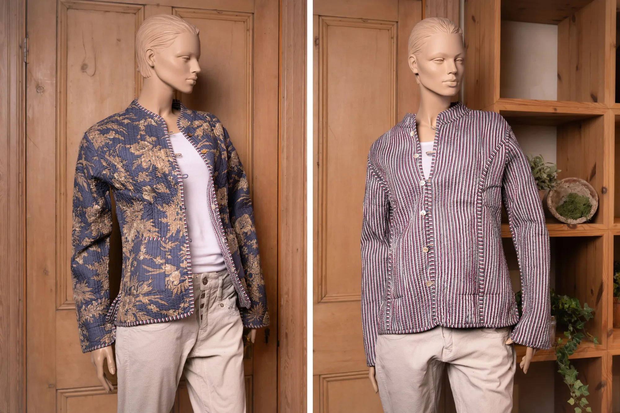 Wendejacke 'Tara', grau/gold, in den Größen M und L