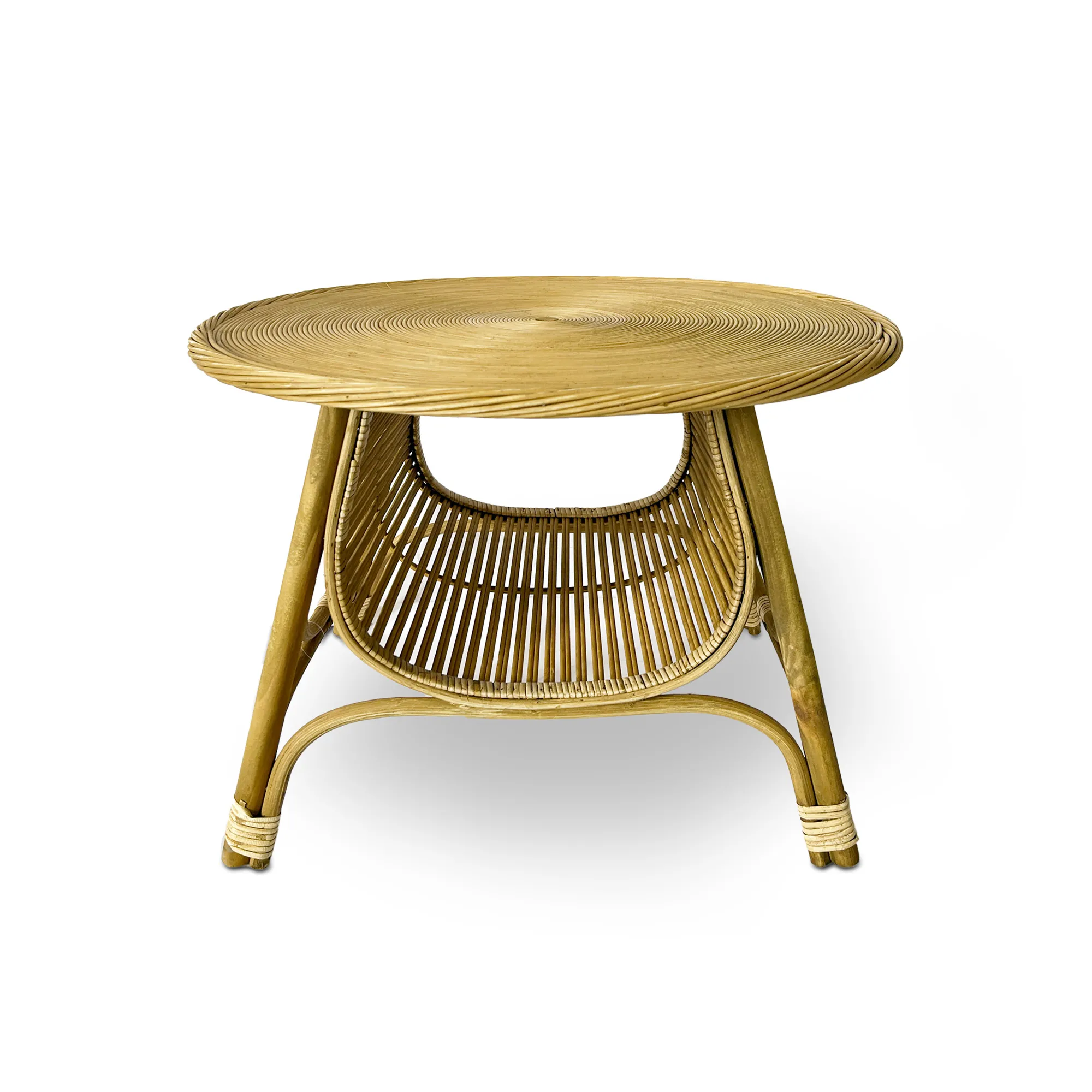 Couchtisch 'Evelina', aus Rattan, Ø 62 cm, H 46 cm