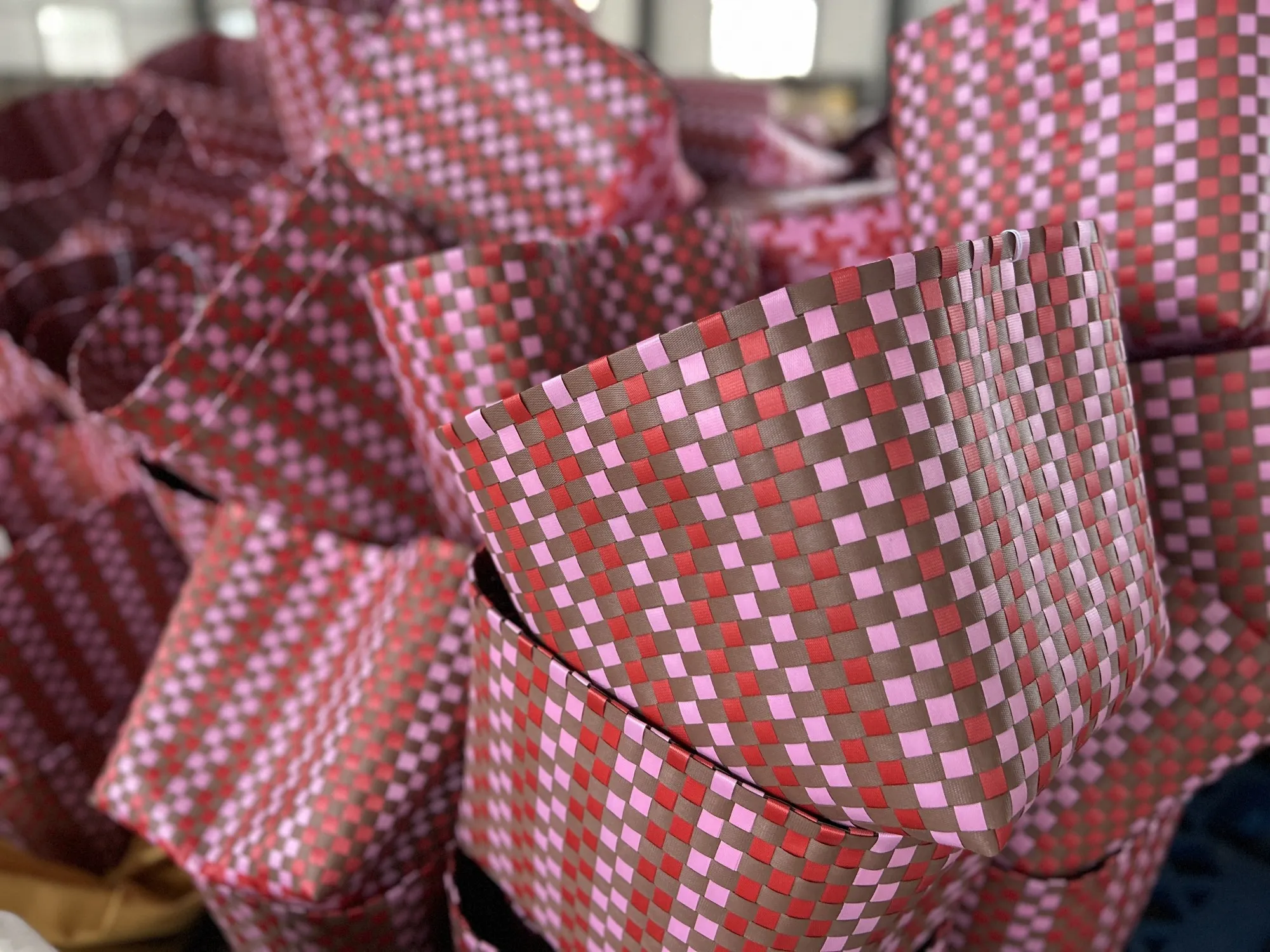 2er-Set Korb 'Sierra' eckig, Rottöne