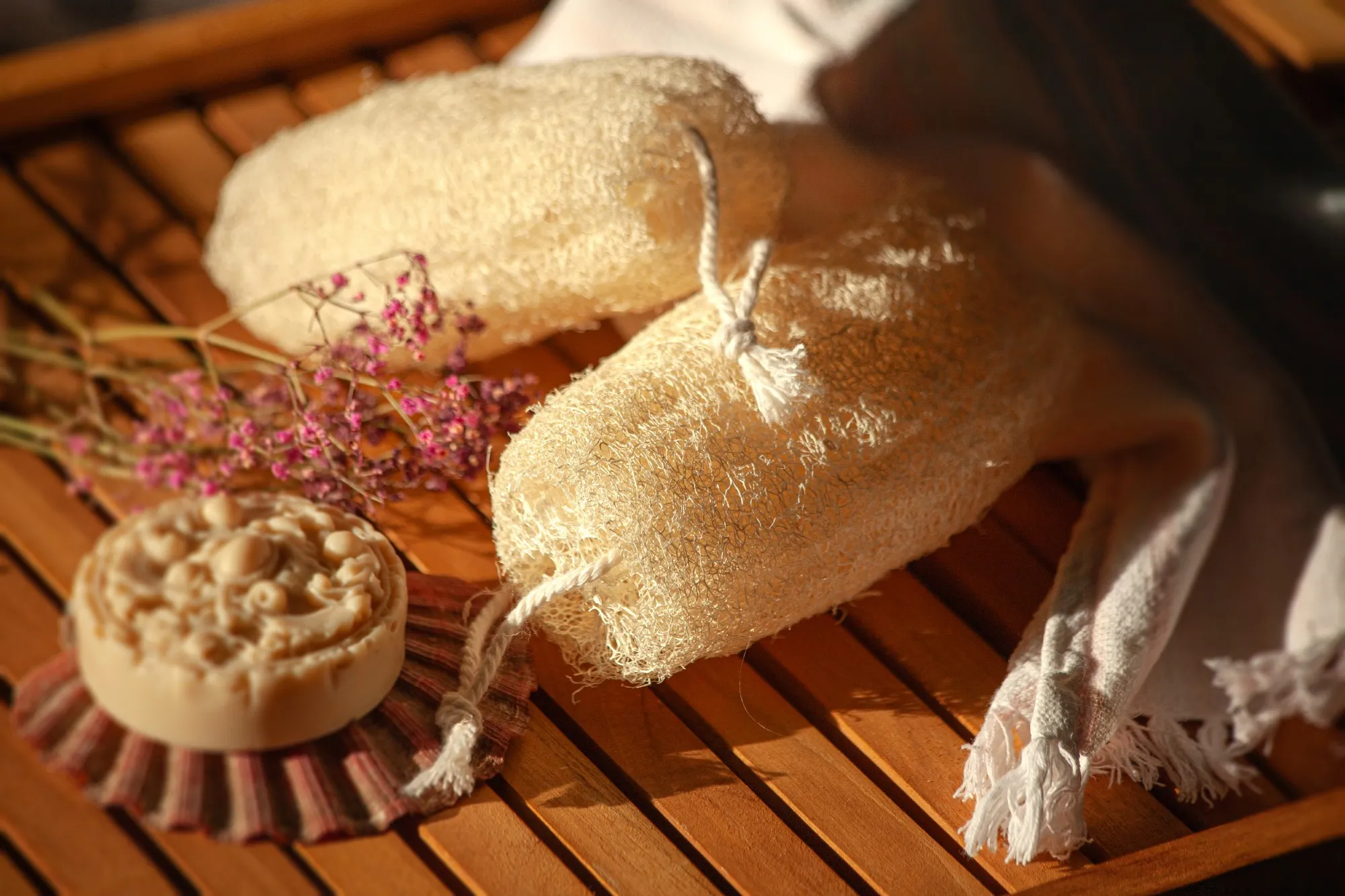 Luffaschwamm, natur, B 13 cm, Ø 5 cm