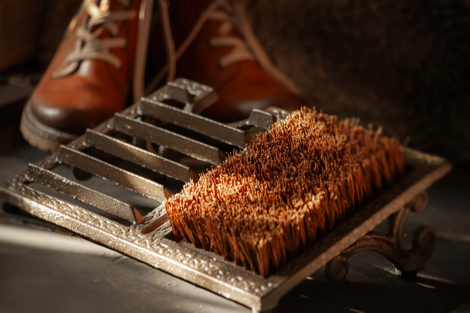 Stiefelbürste 'Boon', aus Gusseisen, B 33,5 cm, L 22 cm, H 10 cm