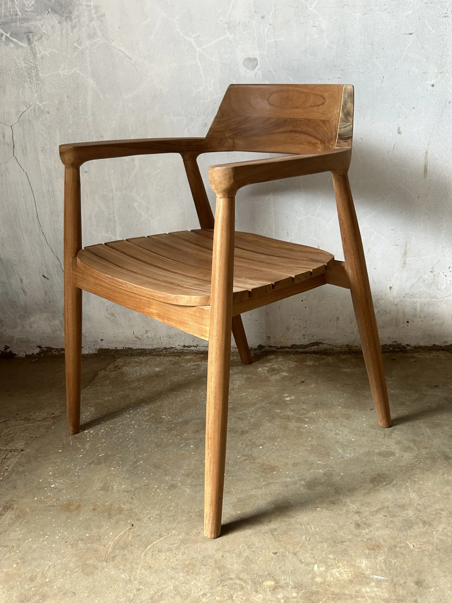 Teak-Sessel 'Bendt', B 55 cm, T 57 cm, H 75 cm
