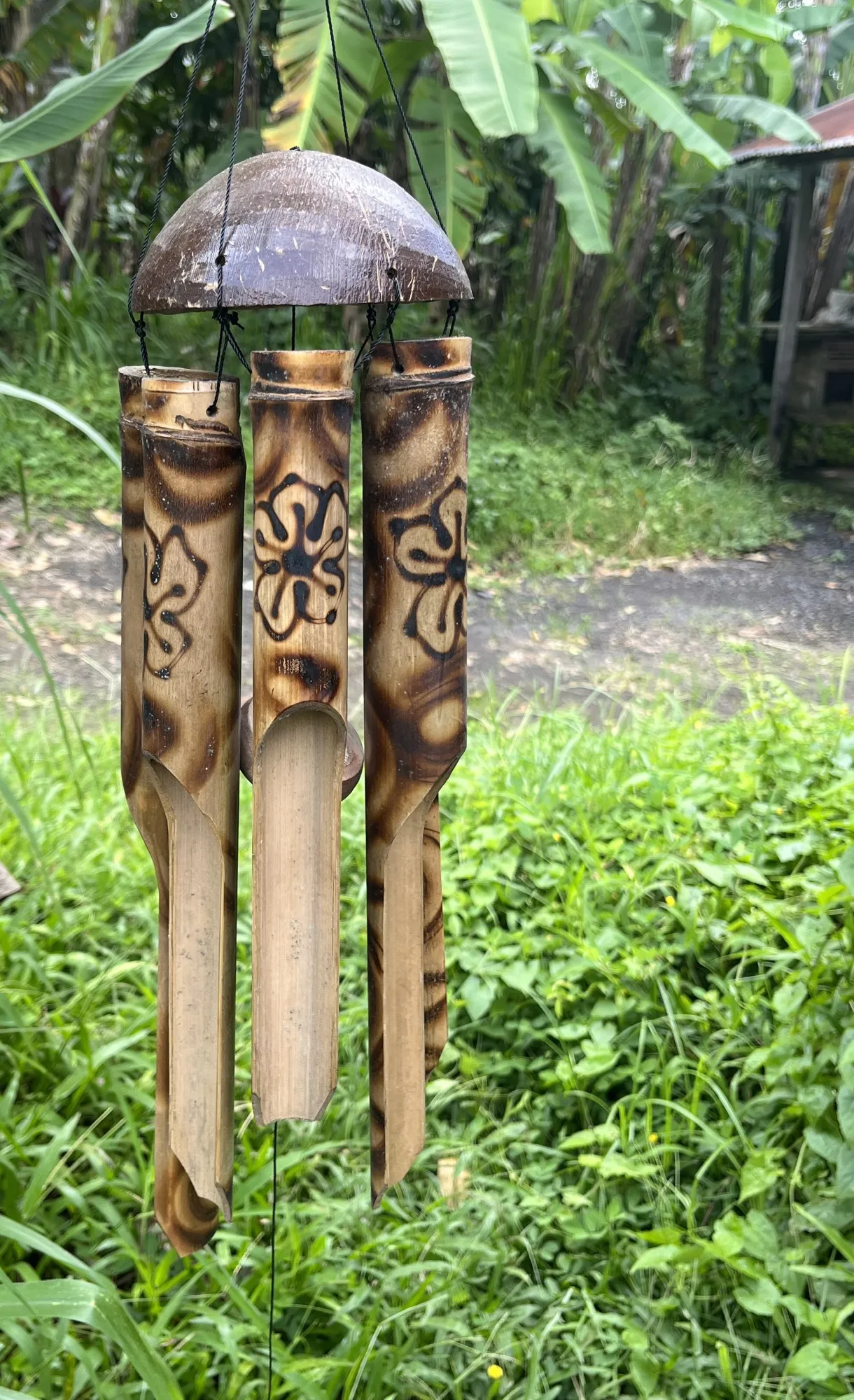 Windspiel 'Hibiskus', Ø 11 cm, H 70 cm