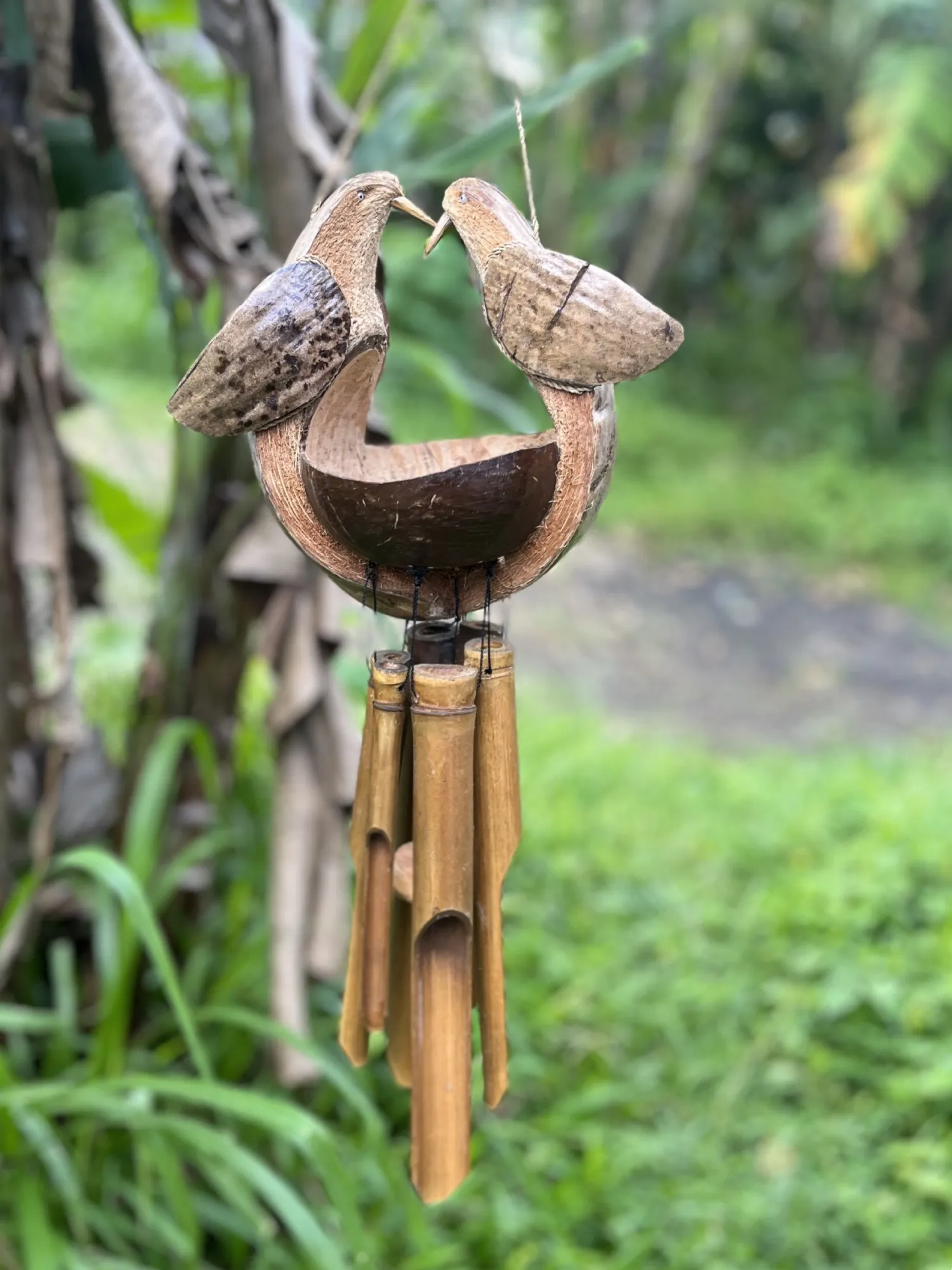 Windspiel '2 Birds', B 23 cm, T 14 cm, H 90 cm