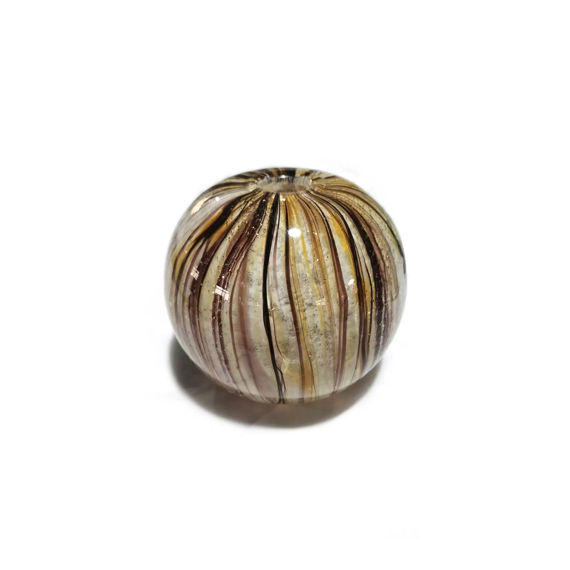 Glasvase 'Bedehlia', Brauntöne, Ø 17 cm, H 15 cm