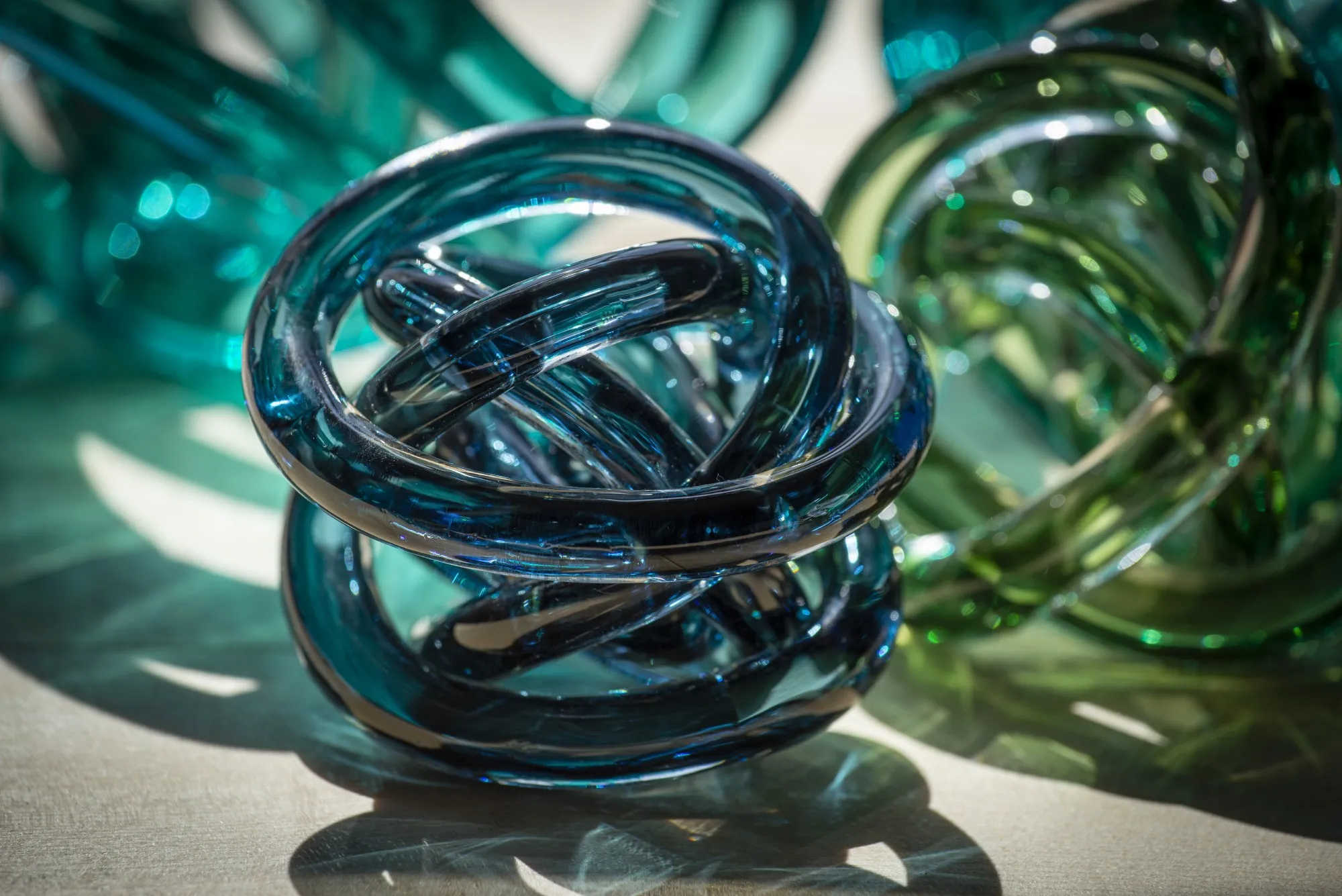 Glasknoten 'Night', dunkelblau, Ø 9 cm