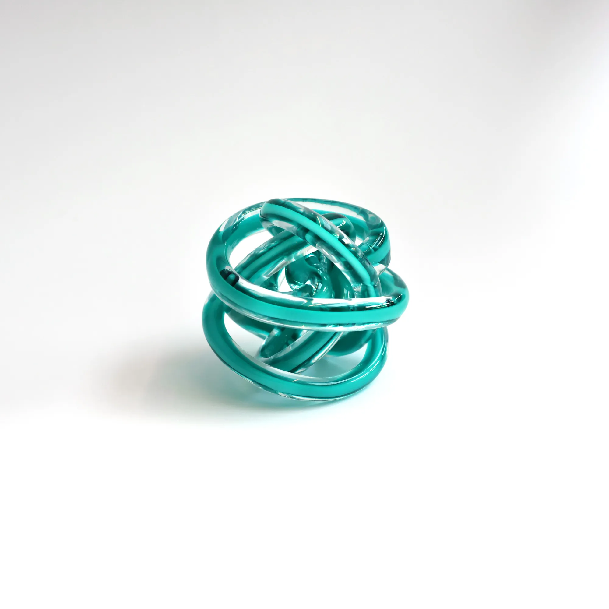 Glasknoten 'Pacific', türkis, Ø 9 cm