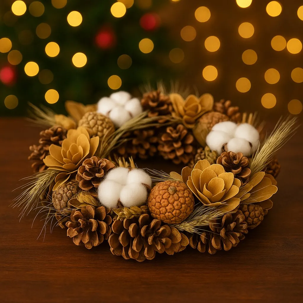 Weihnachtskranz 'Mina', natur, Ø 30 cm, H 8 cm