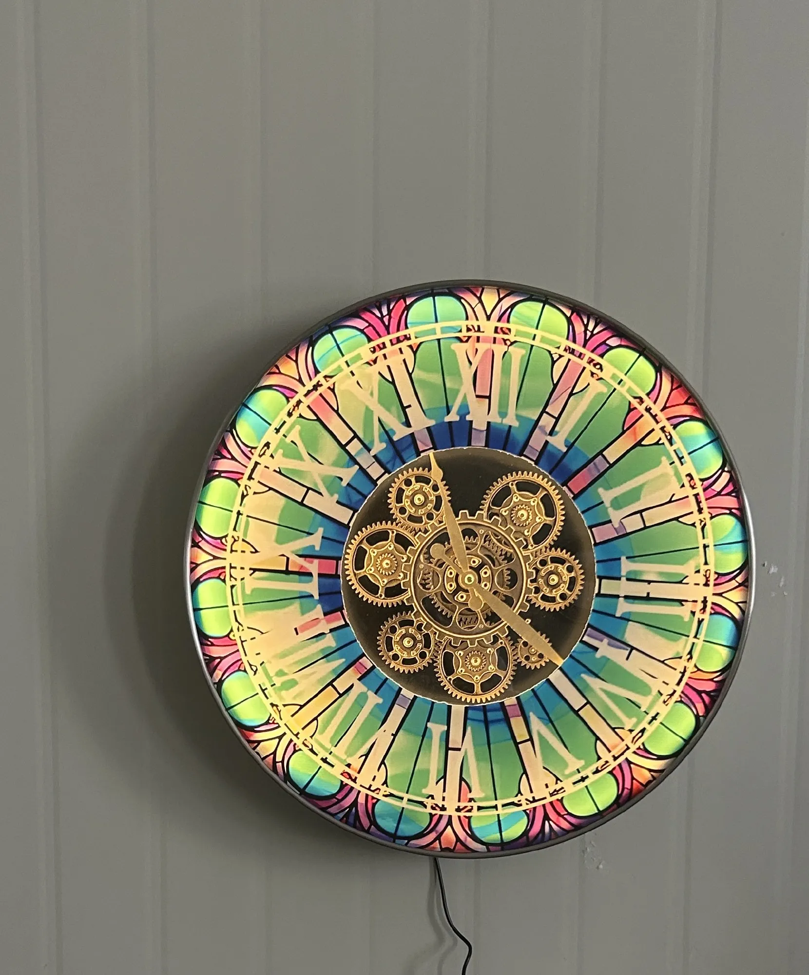 Wanduhr 'Lesterfield', multicolor, bronze, Ø 50 cm, 7,5 cm