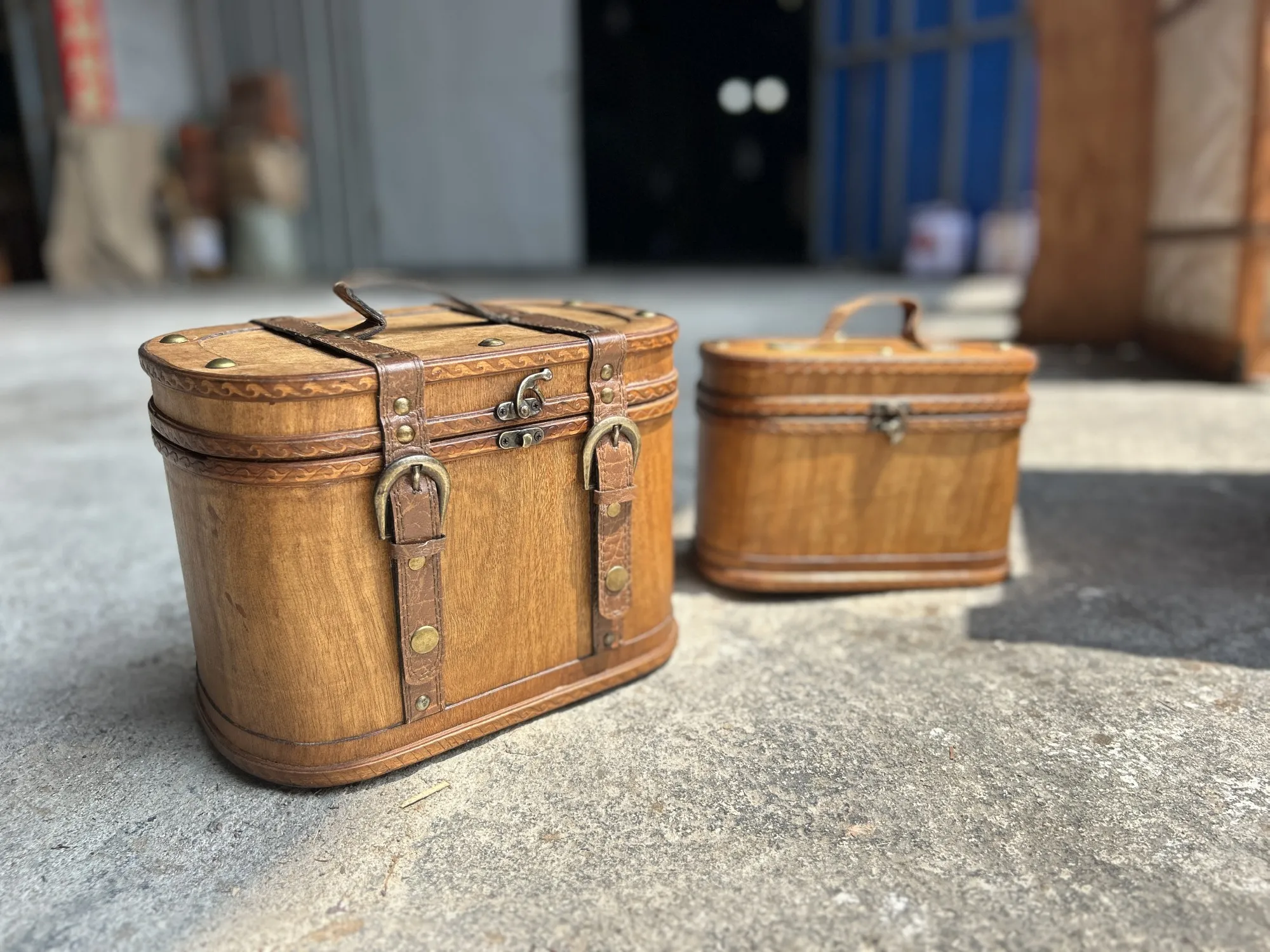 2er-Set Holztruhe 'Nika', braun