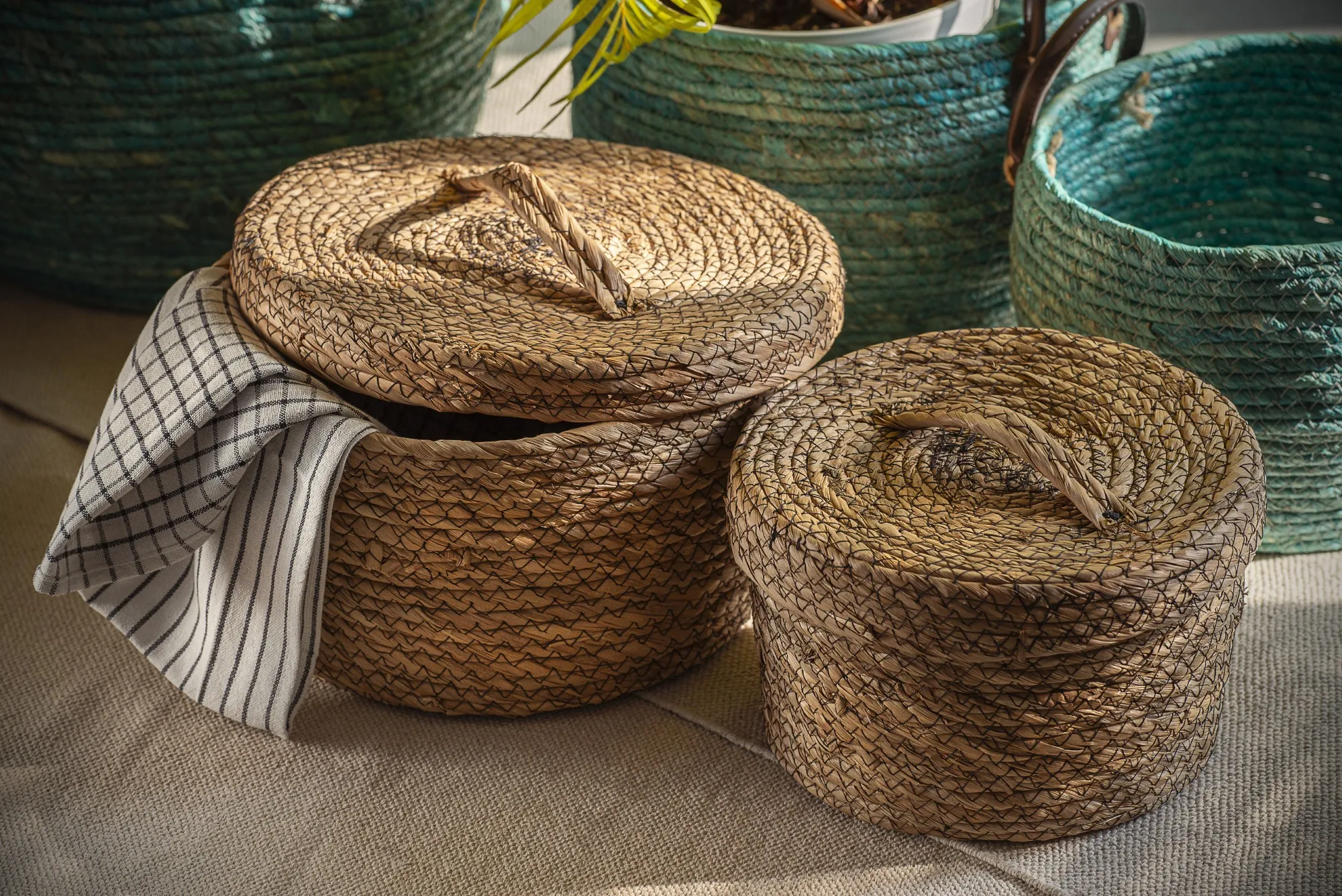 2er-Set Korb 'Lucien', Brauntöne