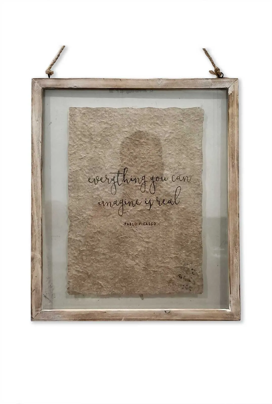 Wandbild 'Pablo Picasso Zitat', H 38 cm, B 33 cm