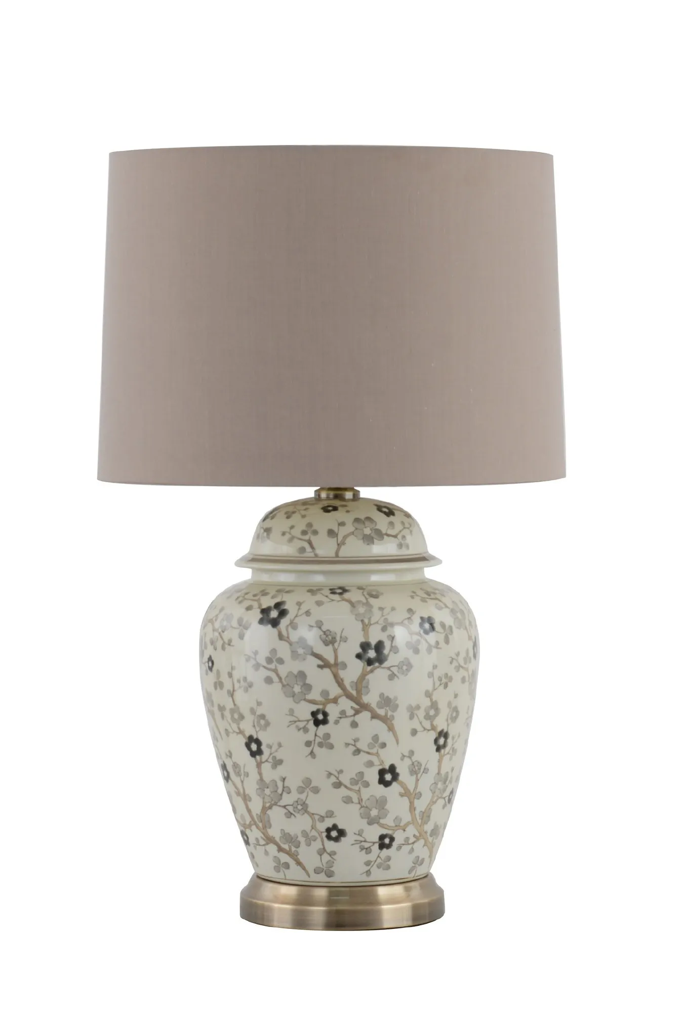 Keramikleuchte 'Loisette', beige, multicolor, Ø 23 cm, H 44 cm