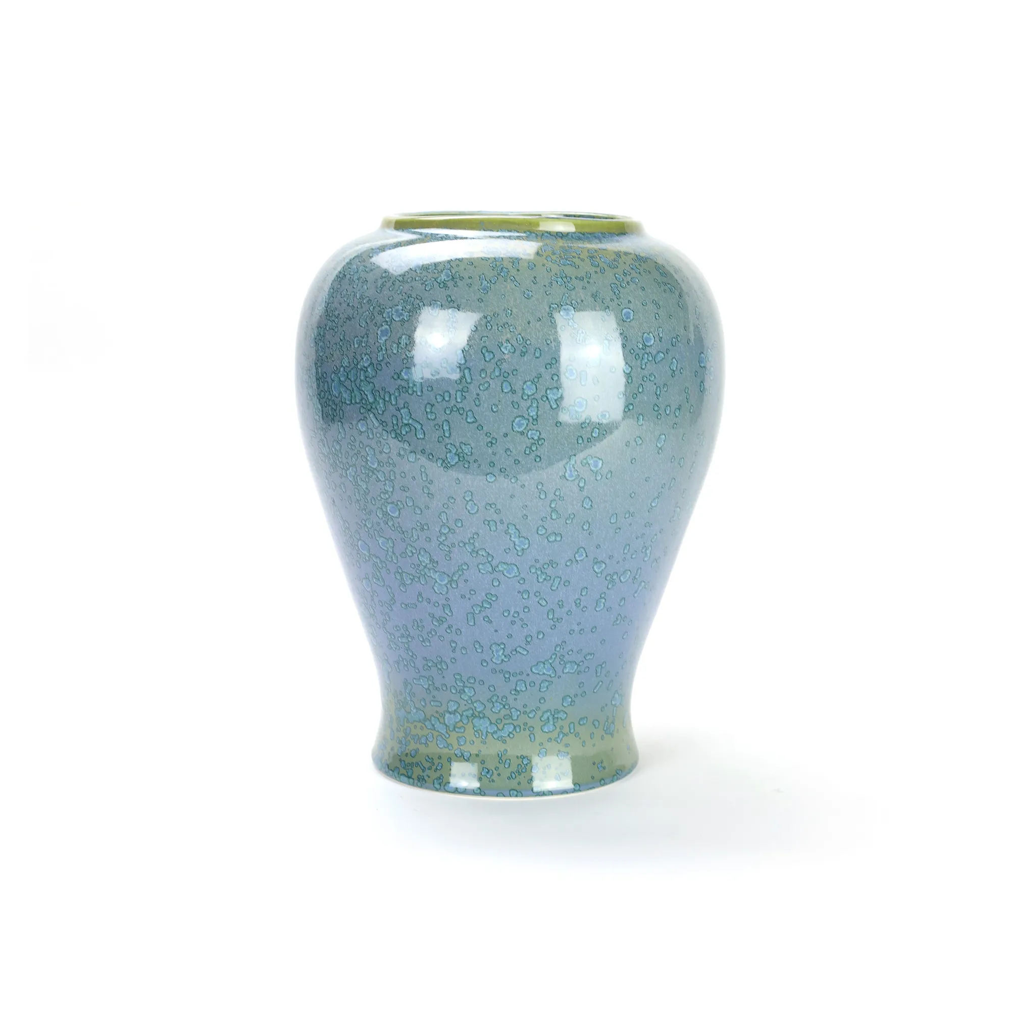 Porzellanvase 'Lafique grande', blaugrün, B 20,5 cm, T 19 cm, H 26,5 cm