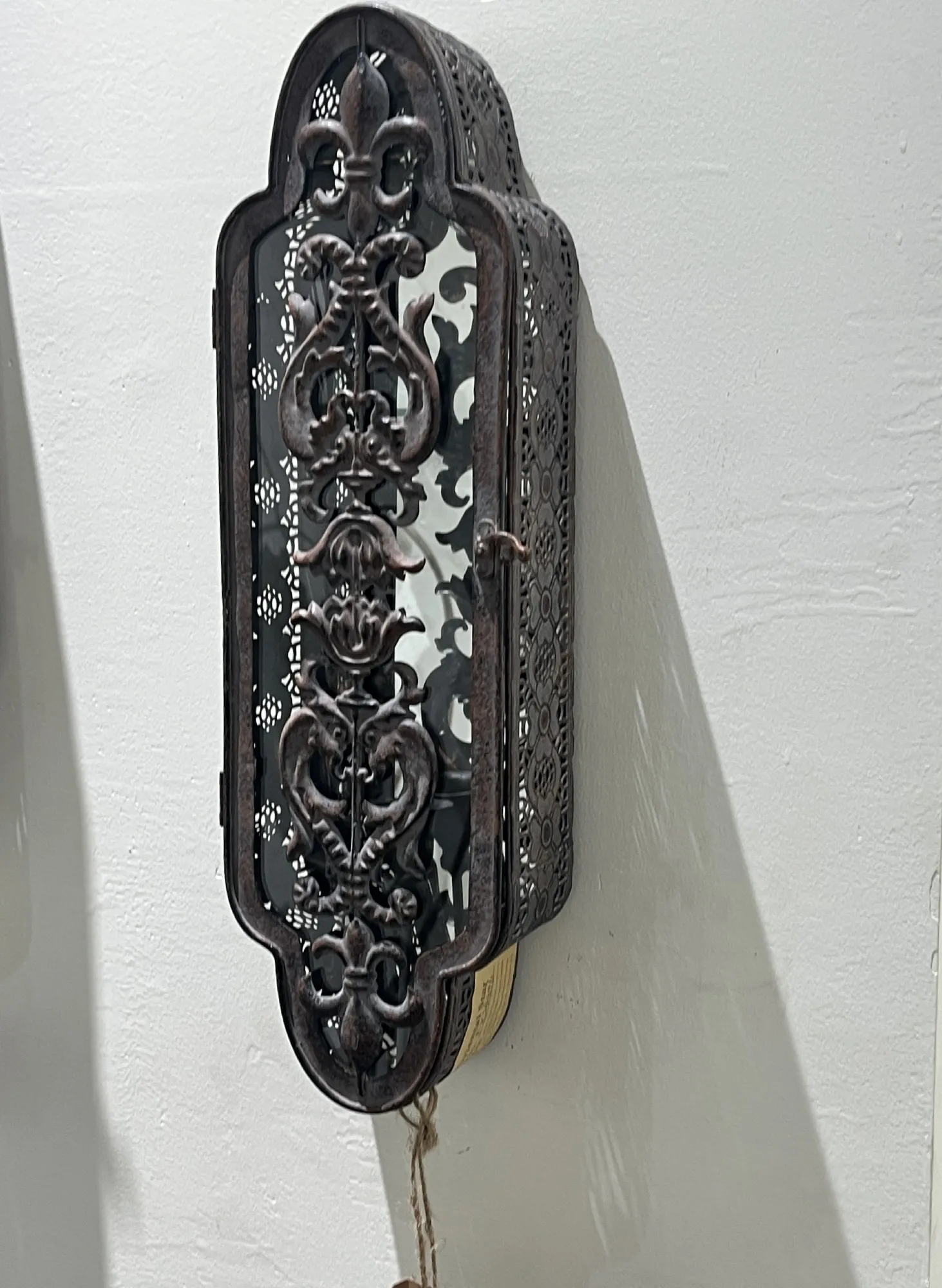 Wandornament 'Odette', aus Metall und Glas, B 13,5 cm, T 8 cm, H 45,5 cm