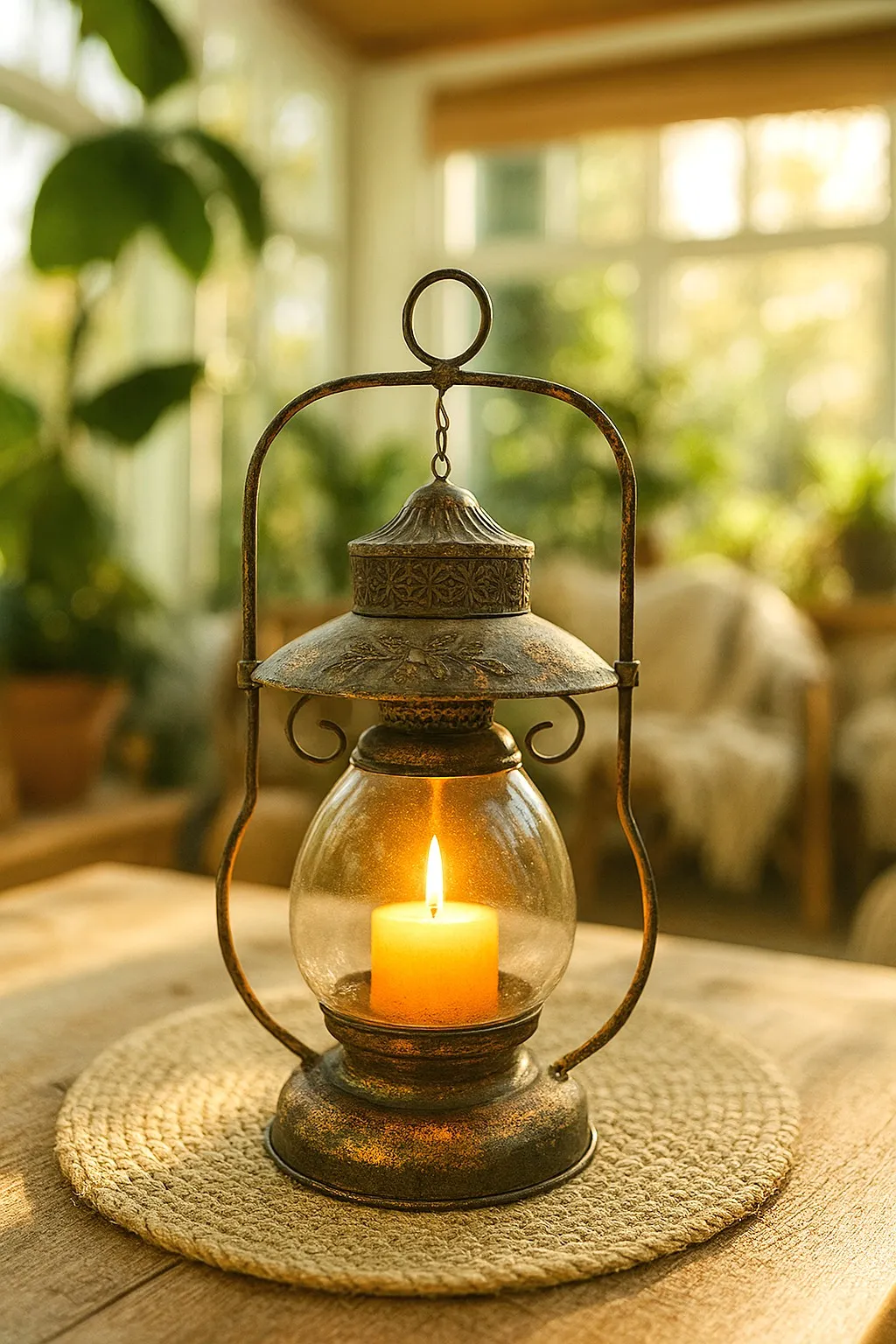 Glaslaterne 'Antonie', B 21 cm, T 17 cm, H 41 cm