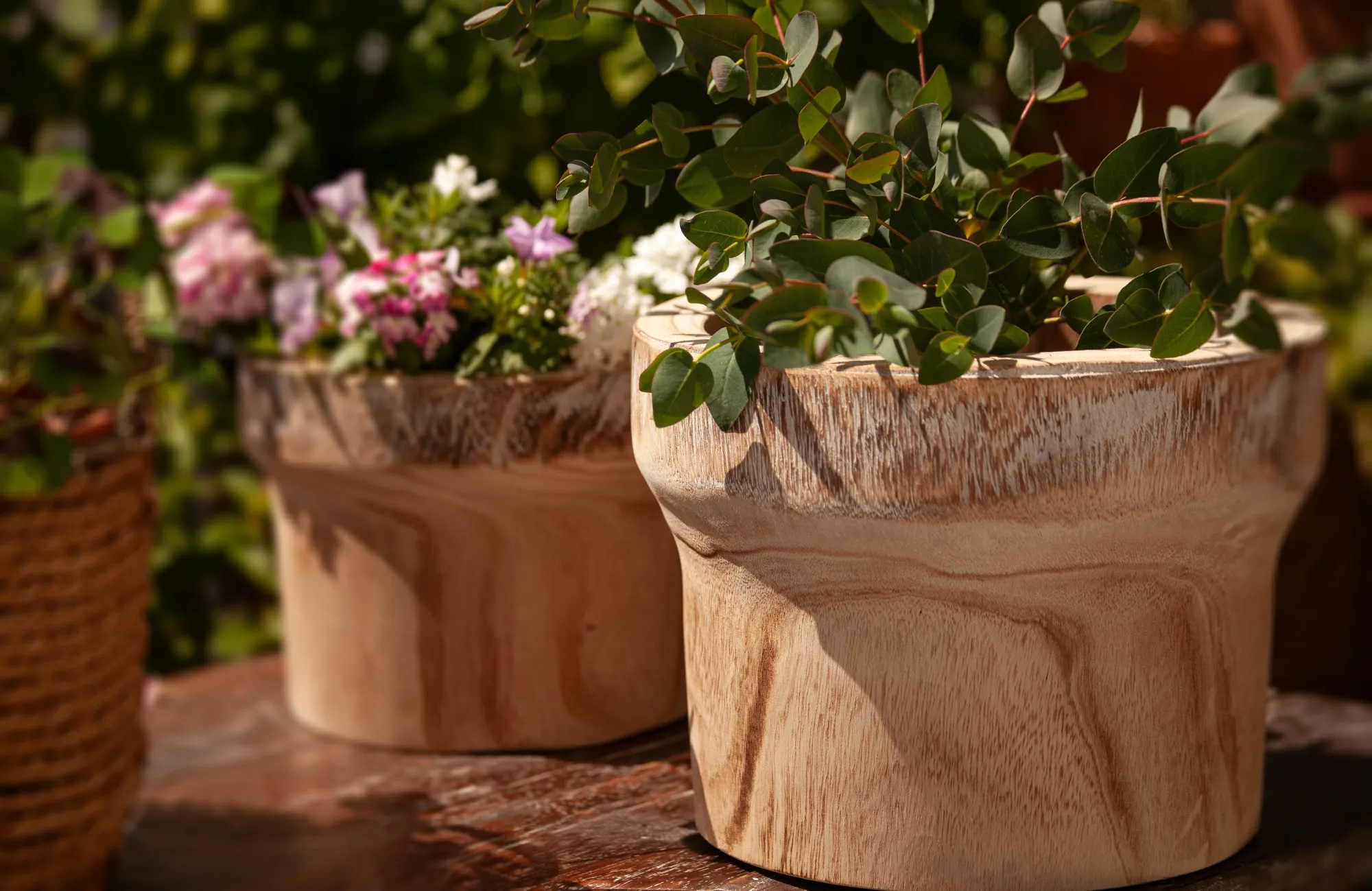 Pflanztopf aus Paulowniaholz L, Ø 28 cm, H 20 cm