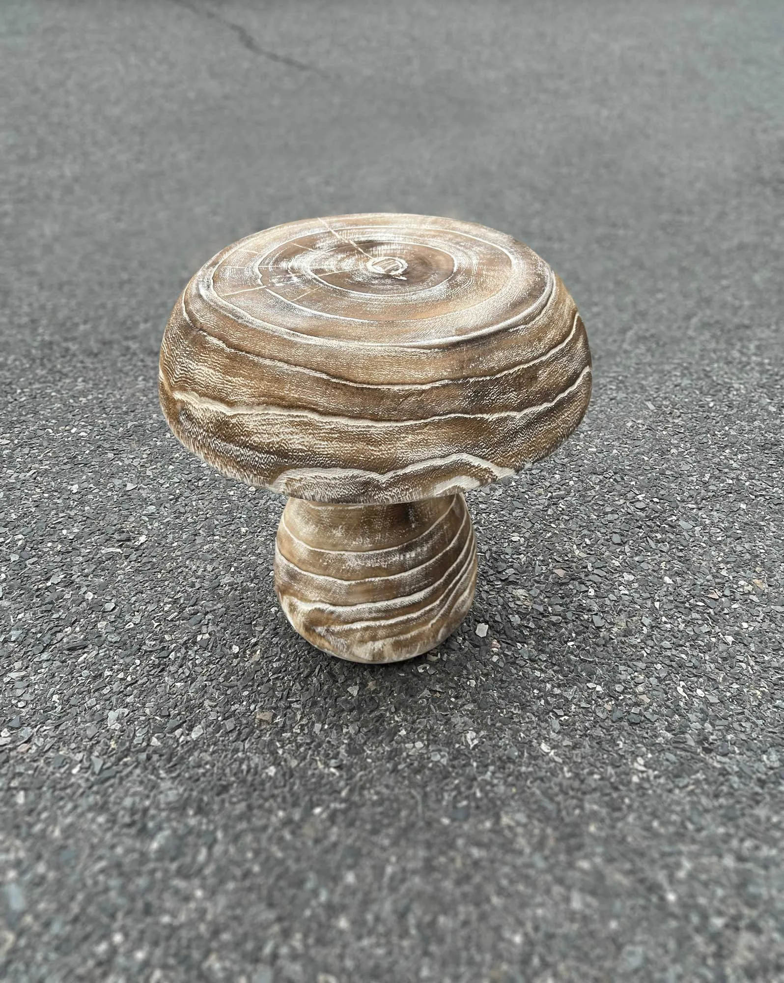 Holzpilz, aus Paulowniaholz, Ø 31 cm, H 33 cm