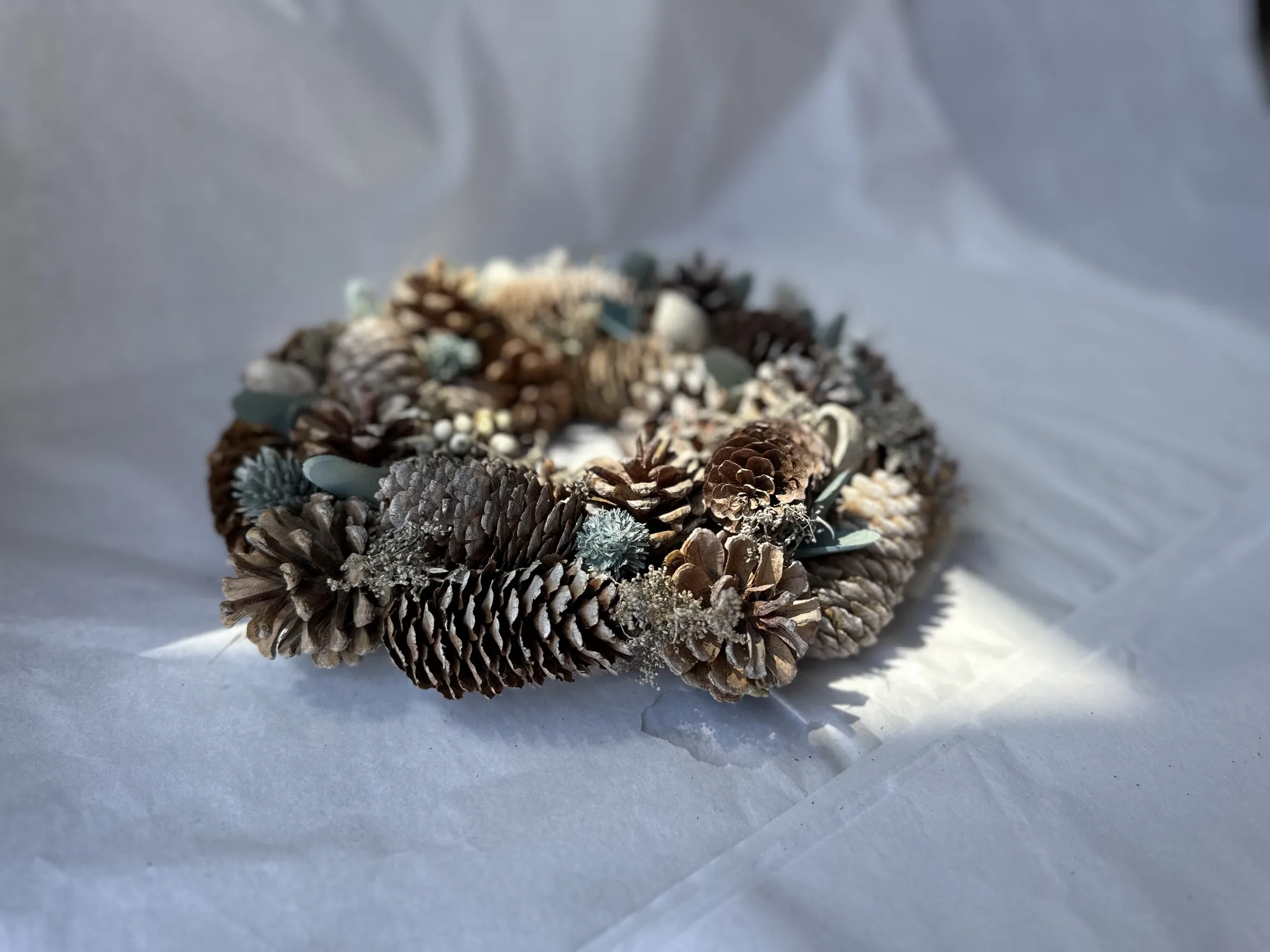 Weihnachtskranz, Brauntöne, Ø 30 cm, H 8 cm